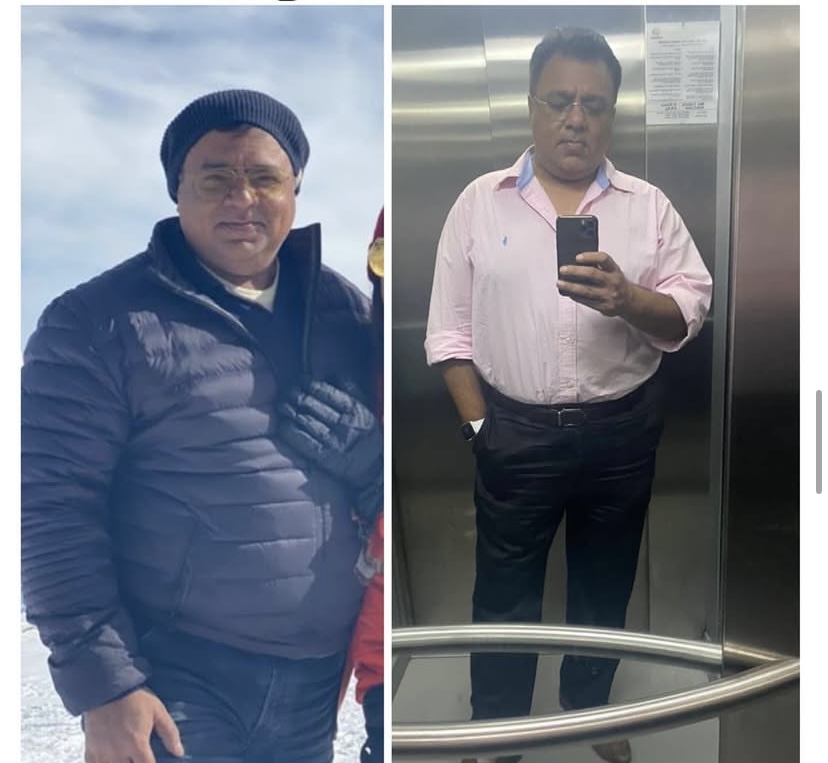 Client transformation — 10 kg lost in 3 months, Customised Programme